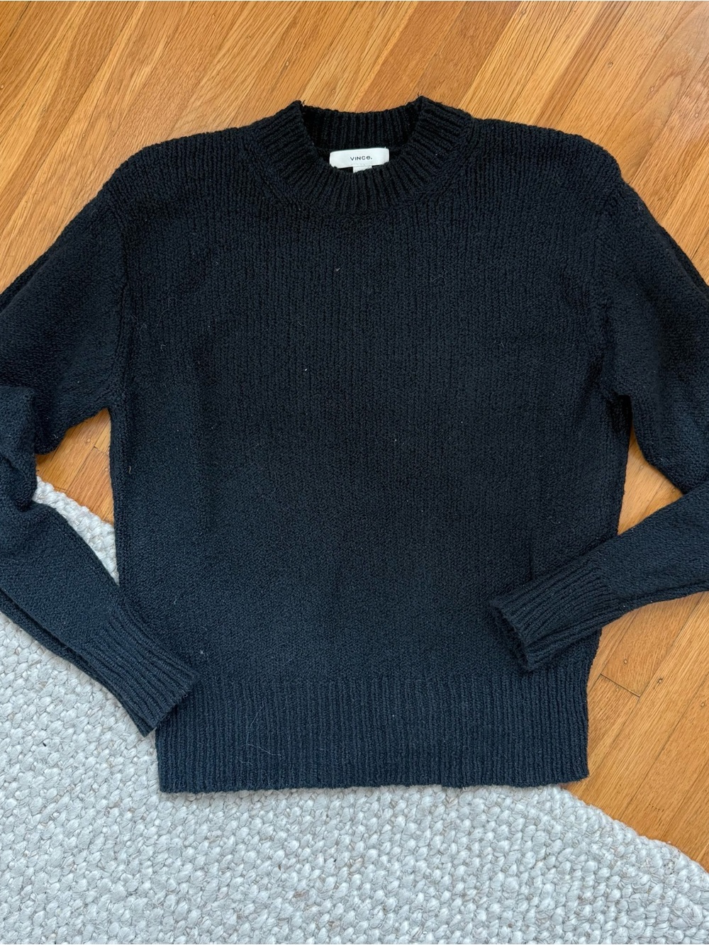 Vince Crewneck Cotton Sweater in Navy